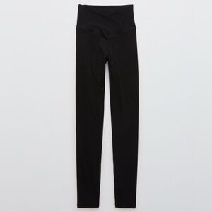 OFFLINE Aerie Real Me High Waisted Crossover Leggings in Black